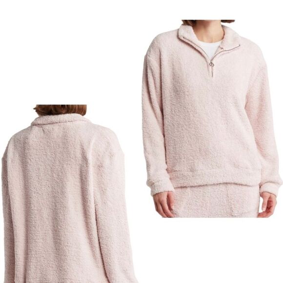 Honeydew Intimates Other - Honey Dew Quarter Zip Intimates Pink Sherpa